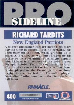 1991 Pinnacle #400 Richard Tardits Back