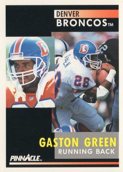 1991 Pinnacle #48 Gaston Green Front
