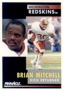 1991 Pinnacle #96 Brian Mitchell Front
