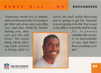 1991 Pro Line Portraits #83 Bruce Hill Back