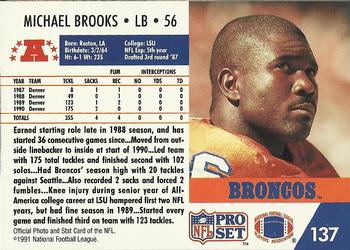 1991 Pro Set #137 Michael Brooks Back