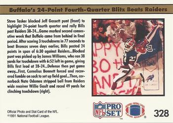 1991 Pro Set #328 Bills Come From Behind Again Back
