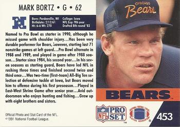 1991 Pro Set #453 Mark Bortz Back