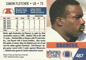 1991 Pro Set #487 Simon Fletcher Back