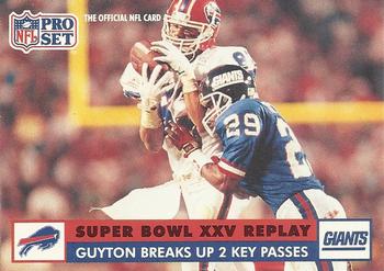 1991 Pro Set #48 Guyton Breaks Up 2 Key Passes Front