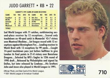 judd garrett 1991 pro football dobbie submitted front
