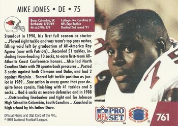 1991 Pro Set #761 Mike Jones Back