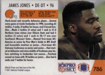 1991 Pro Set #786 James Jones Back