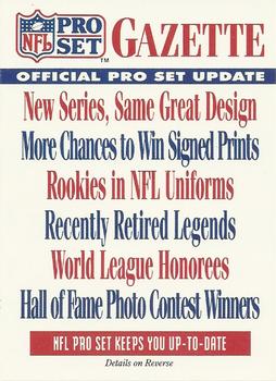 1991 Pro Set #NNO Pro Set Gazette Front