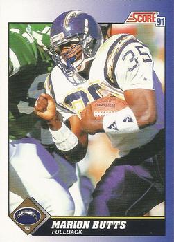 1991 Score #13 Marion Butts Front