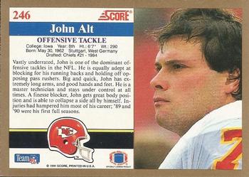 1991 Score #246 John Alt Back