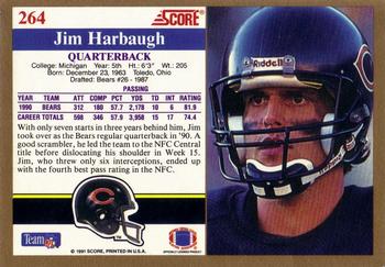 1991 Score #264 Jim Harbaugh Back