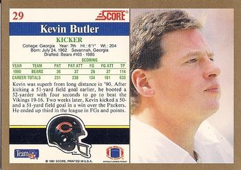 1991 Score #29 Kevin Butler Back