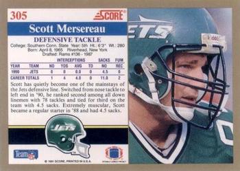 1991 Score #305 Scott Mersereau Back