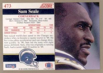 1991 Score #473 Sam Seale Back