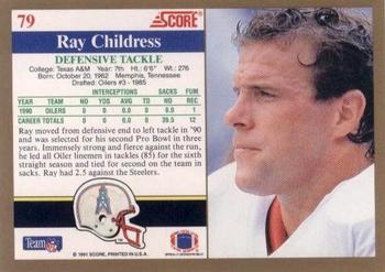 1991 Score #79 Ray Childress Back