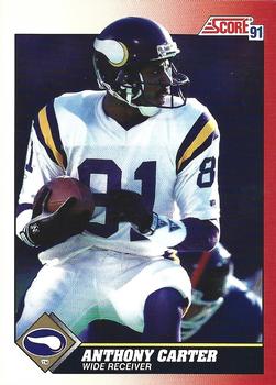 1991 Score #182 Anthony Carter Front