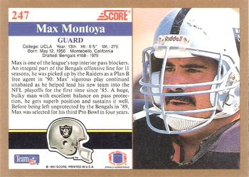1991 Score #247 Max Montoya Back