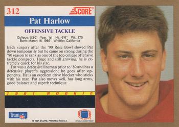 1991 Score #312 Pat Harlow Back