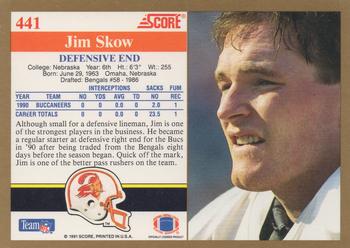 1991 Score #441 Jim Skow Back