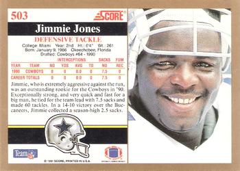 1991 Score #503 Jimmie Jones Back