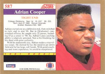 1991 Score #587 Adrian Cooper Back