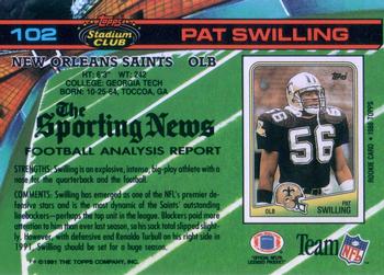 1991 Stadium Club #102 Pat Swilling Back