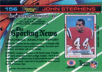 1991 Stadium Club #156 John Stephens Back