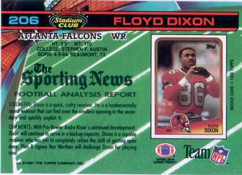 1991 Stadium Club #206 Floyd Dixon Back