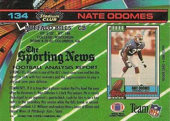 1991 Stadium Club #134 Nate Odomes Back