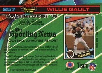 1991 Stadium Club #257 Willie Gault Back