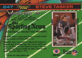 1991 Stadium Club #247 Steve Tasker Back