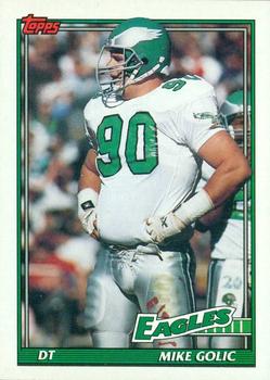 1991 Topps #206 Mike Golic Front