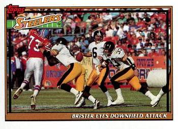 1991 Topps #650 Steelers Team Leaders/Results Front