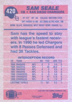 1991 Topps #420 Sam Seale Back