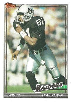 1991 Topps #85 Tim Brown Front