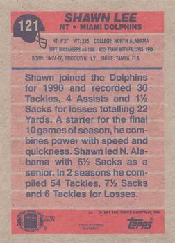 1991 Topps #121 Shawn Lee Back