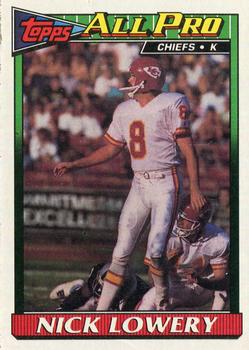 1991 Topps #136 Nick Lowery Front