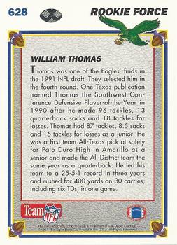 1991 Upper Deck #628 William Thomas Back