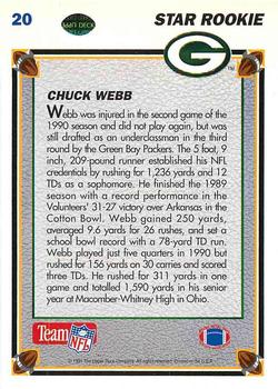 1991 Upper Deck #20 Chuck Webb Back