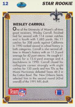 1991 Upper Deck #12 Wesley Carroll Back
