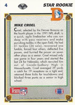 1991 Upper Deck #4 Mike Croel Back