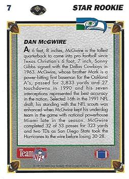 1991 Upper Deck #7 Dan McGwire Back