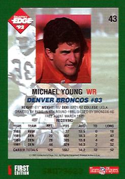 1992 Collector's Edge #43 Michael Young Back