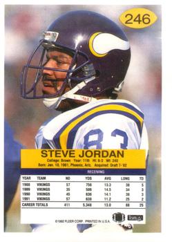 1992 Fleer #246 Steve Jordan Back