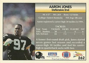 1992 Pacific #262 Aaron Jones Back