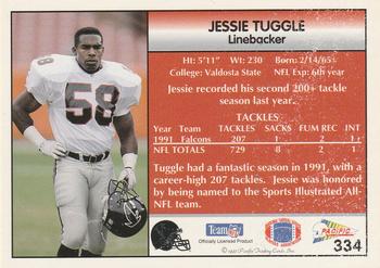 1992 Pacific #334 Jessie Tuggle Back