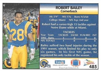 1992 Pacific #485 Robert Bailey Back