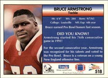 1992 Pacific #518 Bruce Armstrong Back