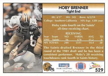1992 Pacific #529 Hoby Brenner Back